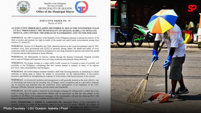 Quezon Declares December 23 as Clean-Up Day