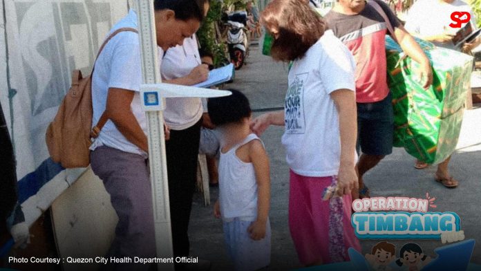 Quezon City Health Department initiates Operation Timbang Plus